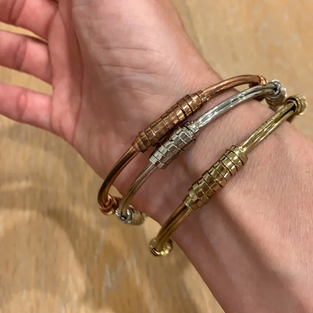 Tri color bangle bracelets